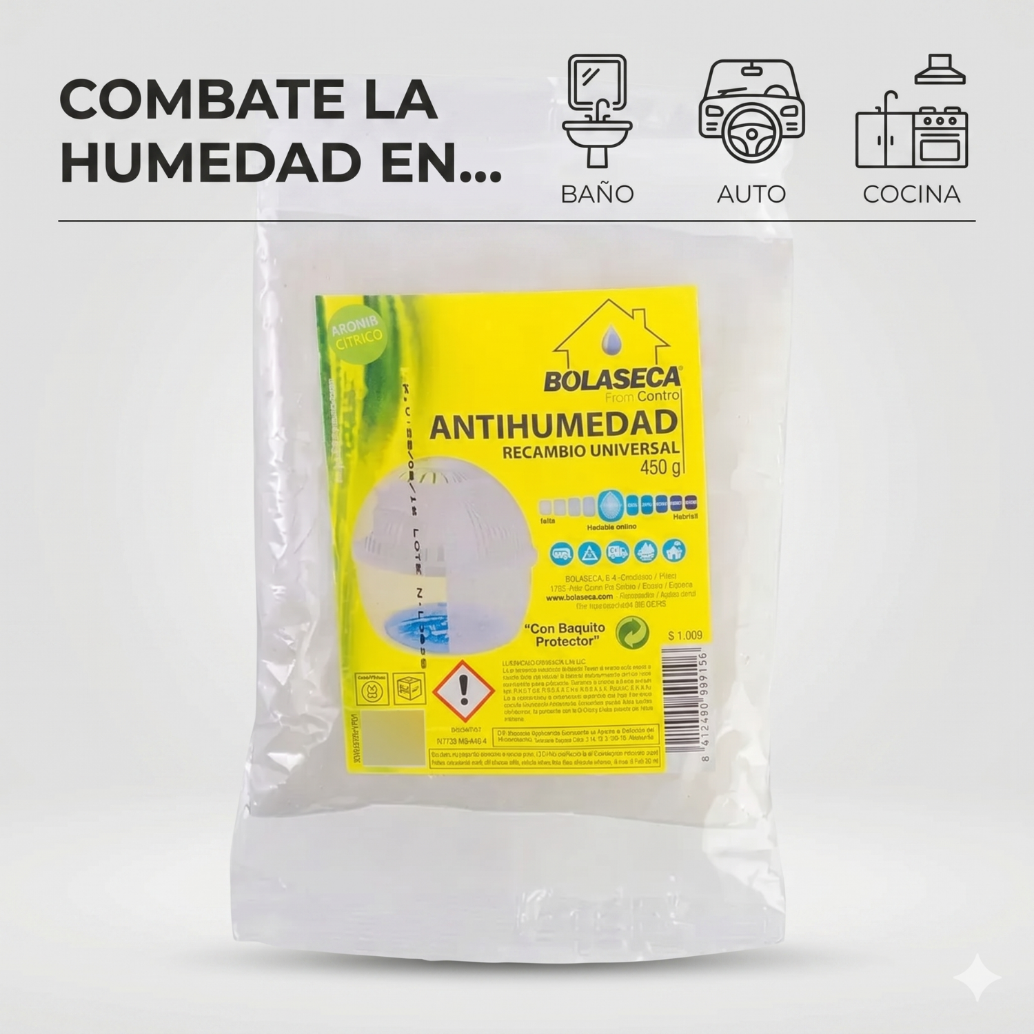 Sistema Antihumedad Bolaseca Recarga Cítrico 450g-2