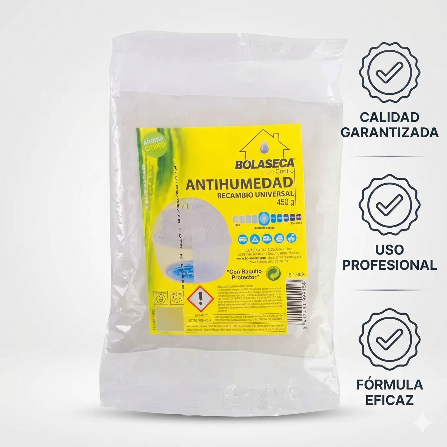 Sistema Antihumedad Bolaseca Recarga Cítrico 450g-4