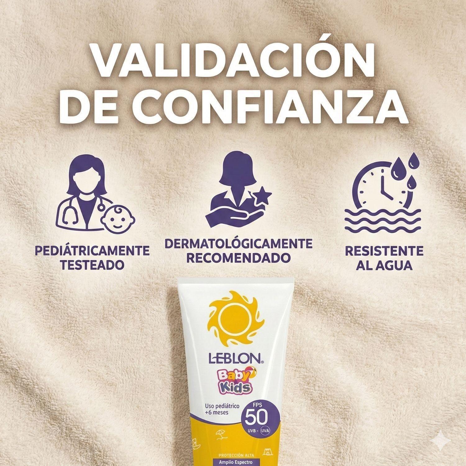 Protector Solar Niños Leblon Baby Kids FPS50 190g-2