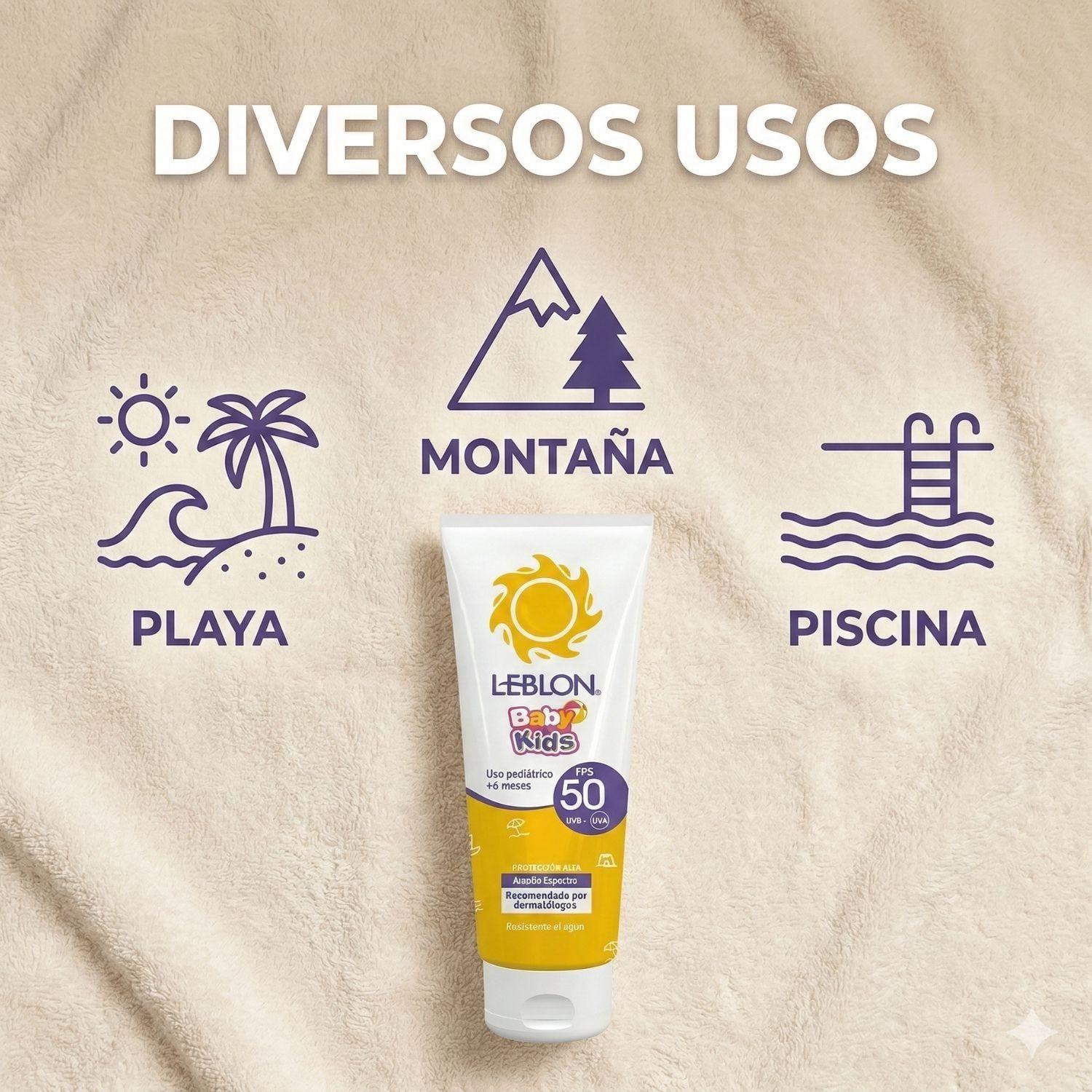 Protector Solar Niños Leblon Baby Kids FPS50 190g-4