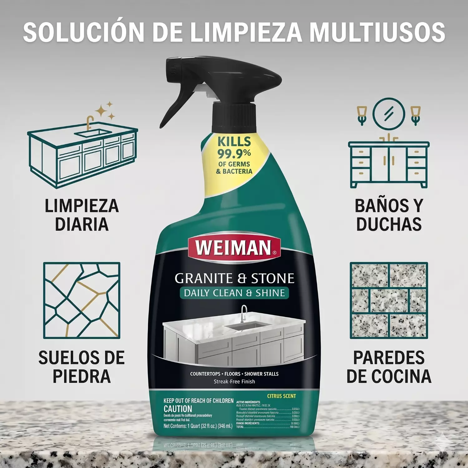 Desinfectante Granito y Piedra Weiman 946ml-2