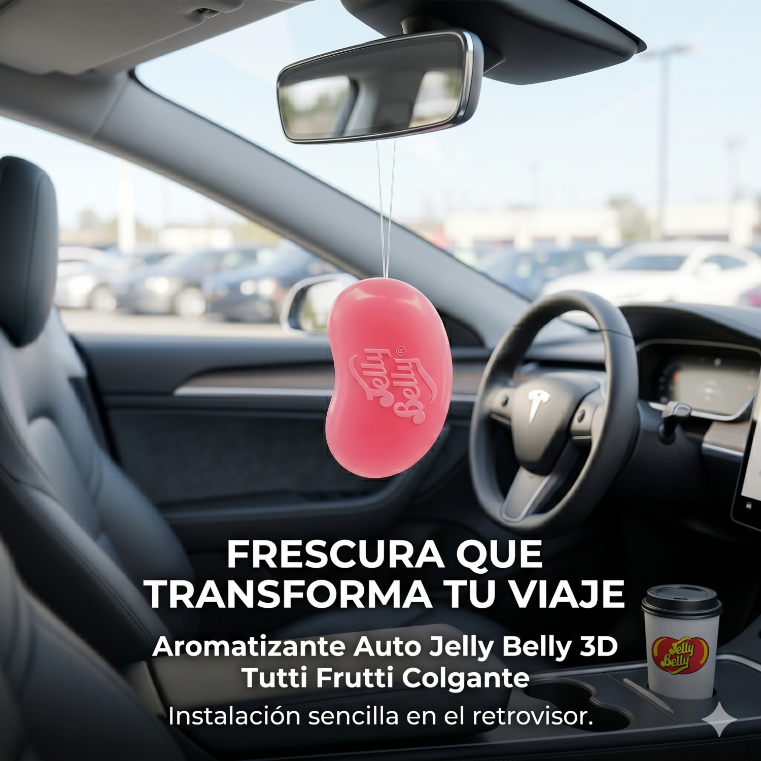Aromatizante Auto Jelly Belly 3D Tutti Frutti Colgante-5