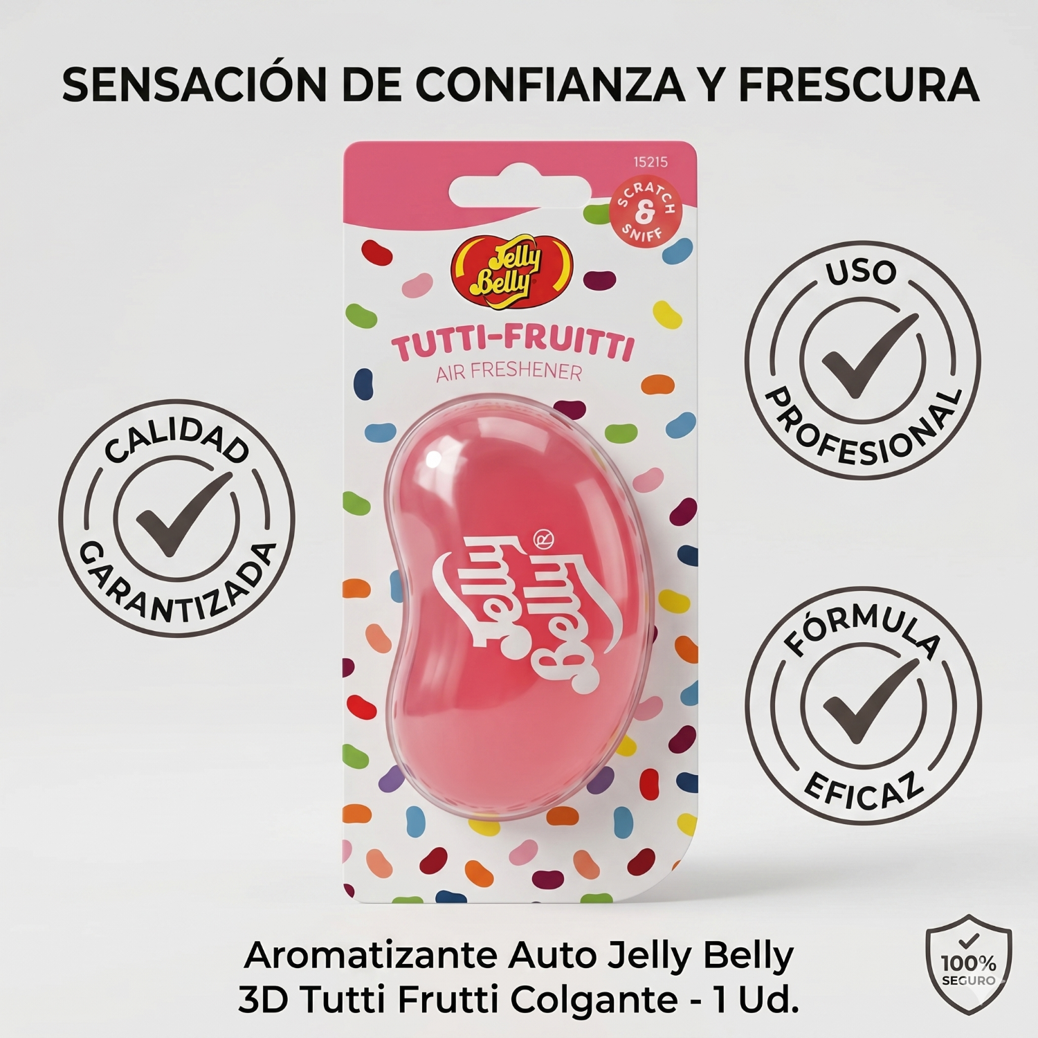 Aromatizante Auto Jelly Belly 3D Tutti Frutti Colgante-4