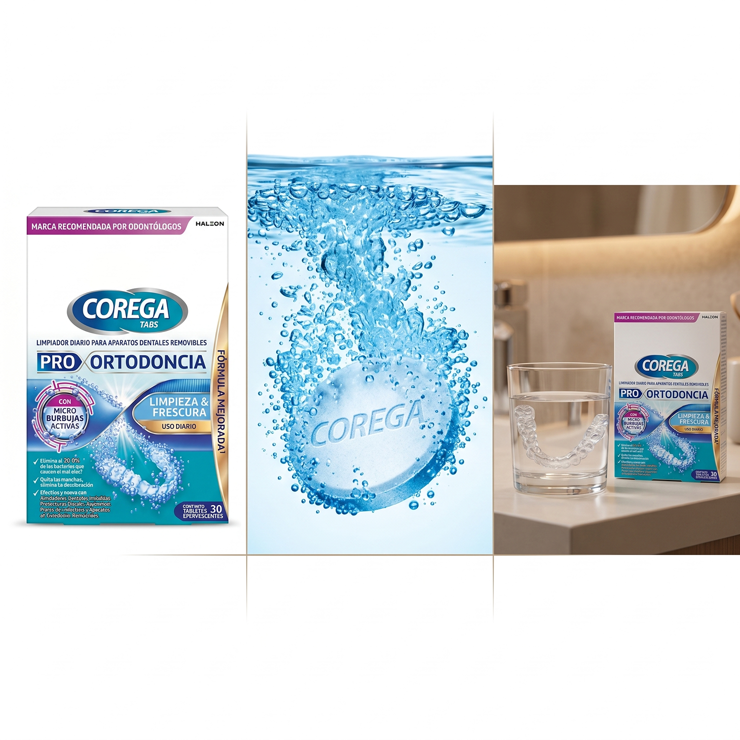 Limpiador Aparatos Dentales Corega Tabs 30 Efervesc-5