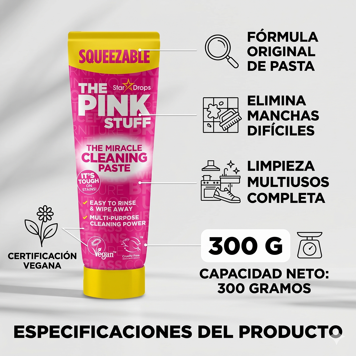 Pasta Limpiadora Multiuso Pink Stuff Squeezable 300g-3