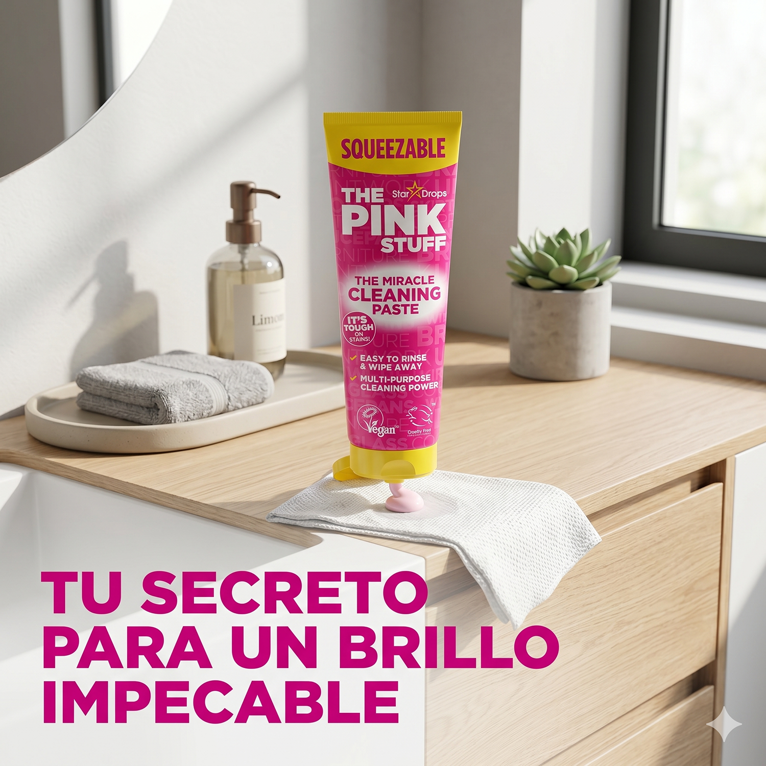 Pasta Limpiadora Multiuso Pink Stuff Squeezable 300g-5