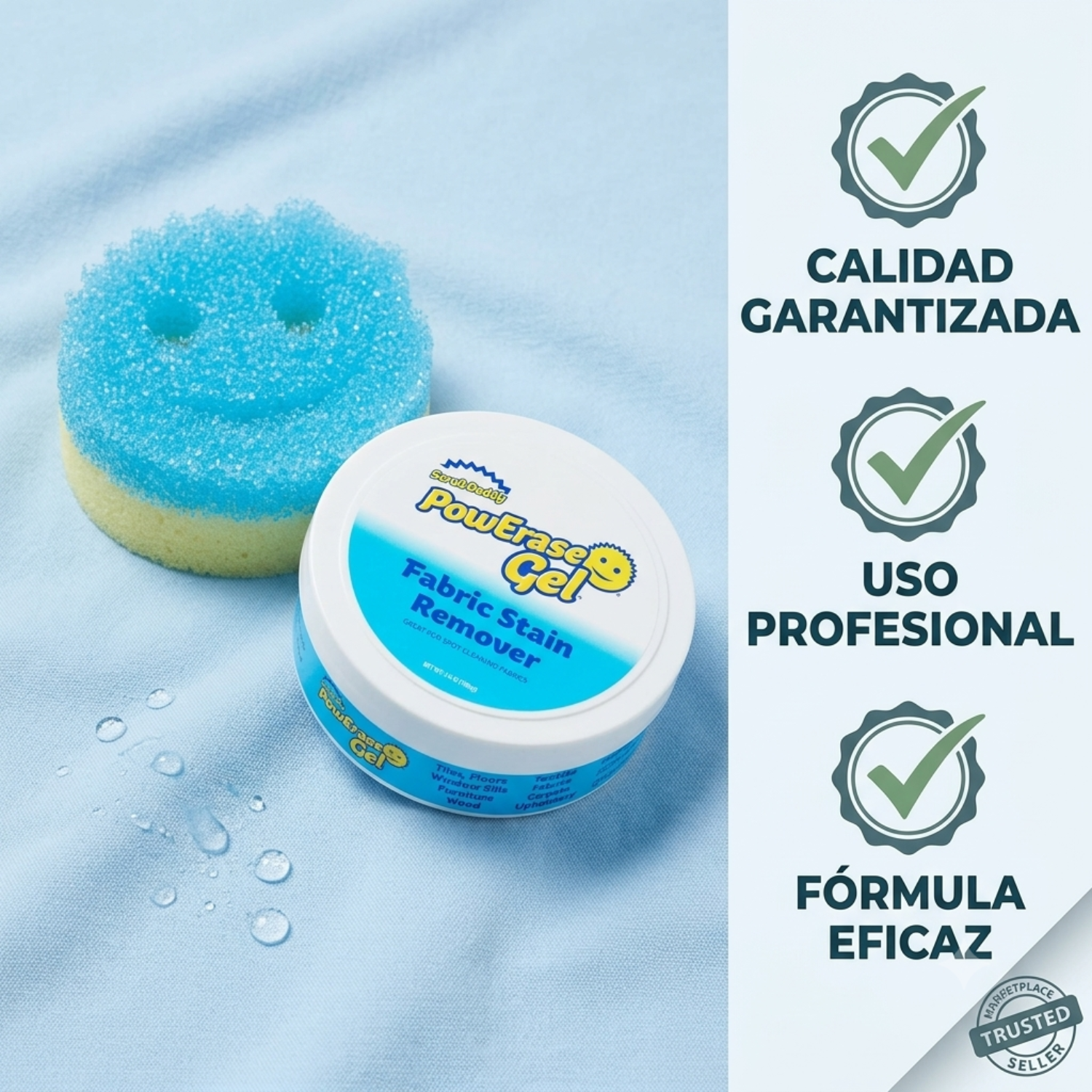 Gel Quitamanchas Telas PowErase 160g Y Esponja Mommy-5