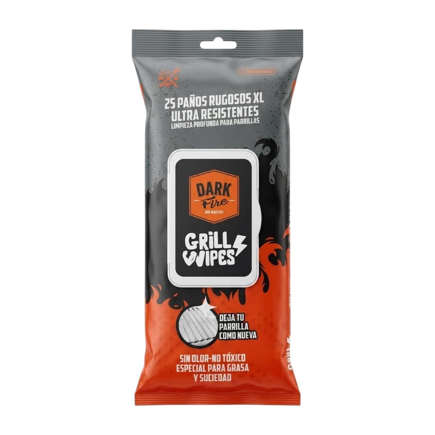 Paños Limpieza Parrilla Dark Fire Grill Wipes XL 25 Und-0