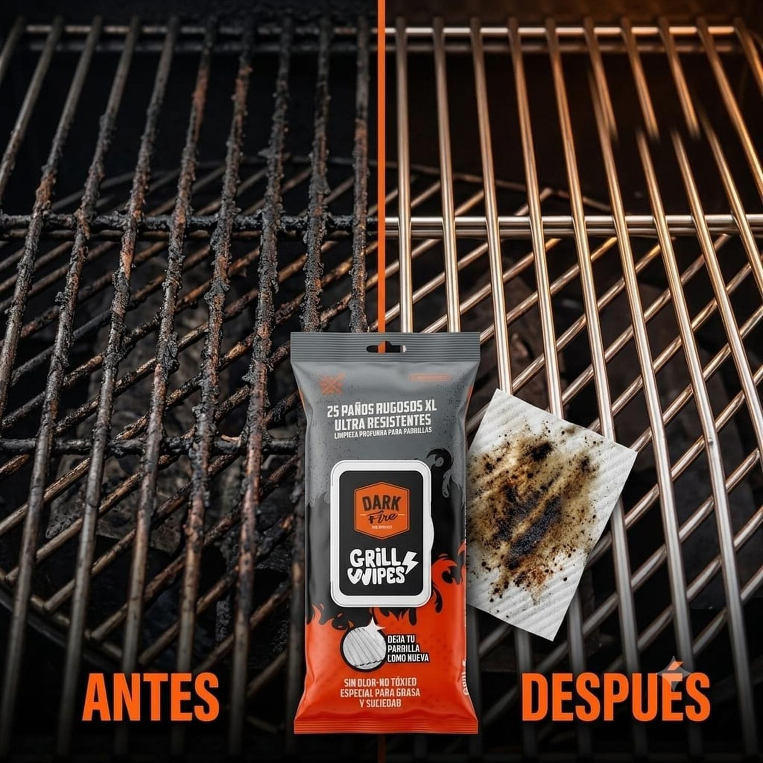 Paños Limpieza Parrilla Dark Fire Grill Wipes XL 25 Und-4