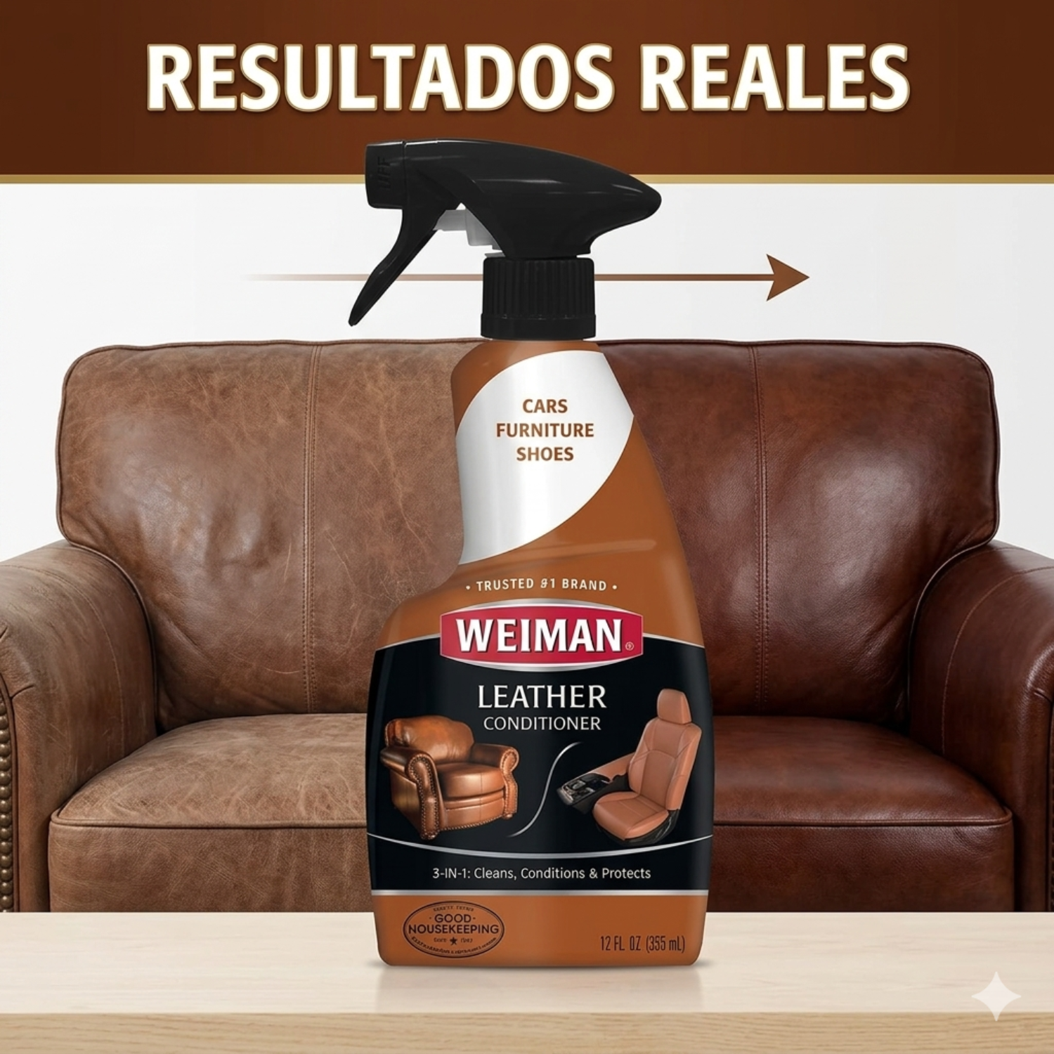 Limpiador Acondicionador De Cuero Weiman 3En1 355ml-2