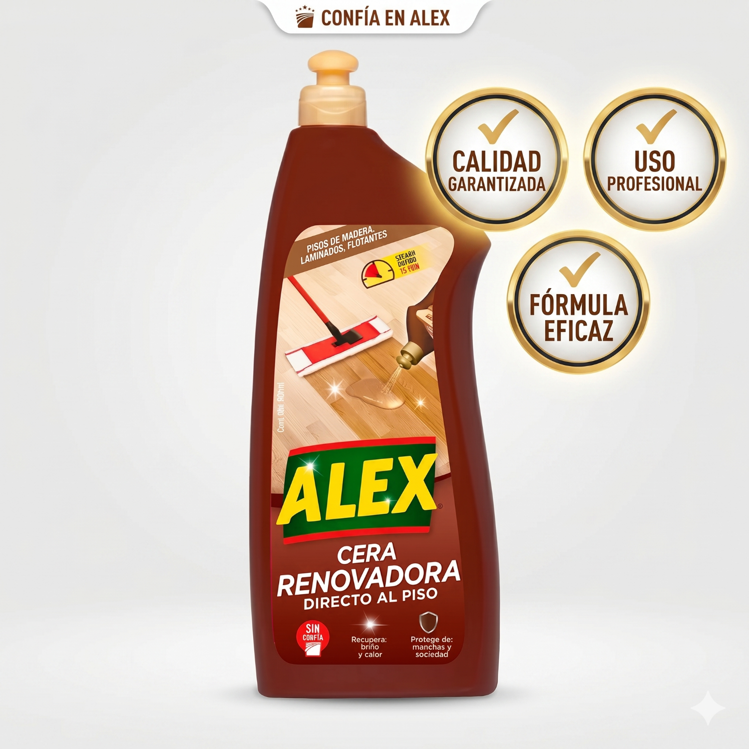 Cera Líquida Renovadora Alex 900ml - Madera y Laminados-5