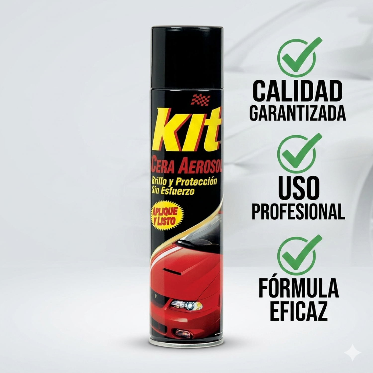 Cera para Autos en Aerosol Kit 360ml Brillo y Protección-1