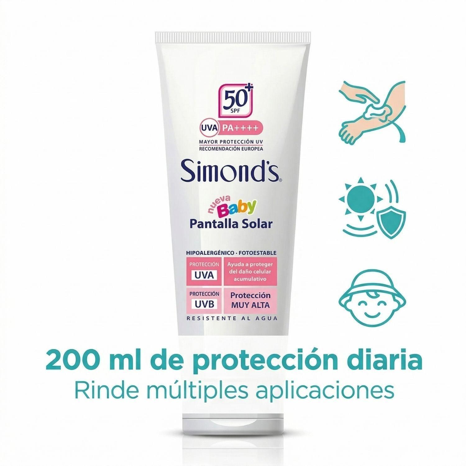 Bloqueador Protector Solar F50 Simonds Baby 200ml-6