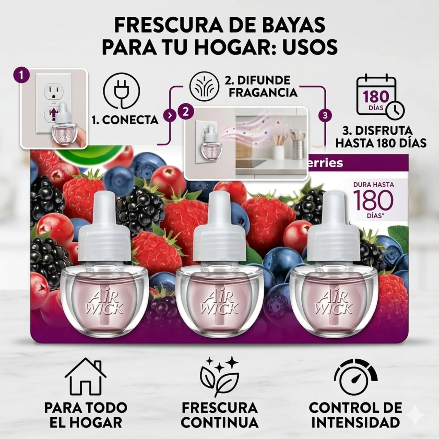 Recarga Desodorante Electrico Berries Airwick 3 Un-4