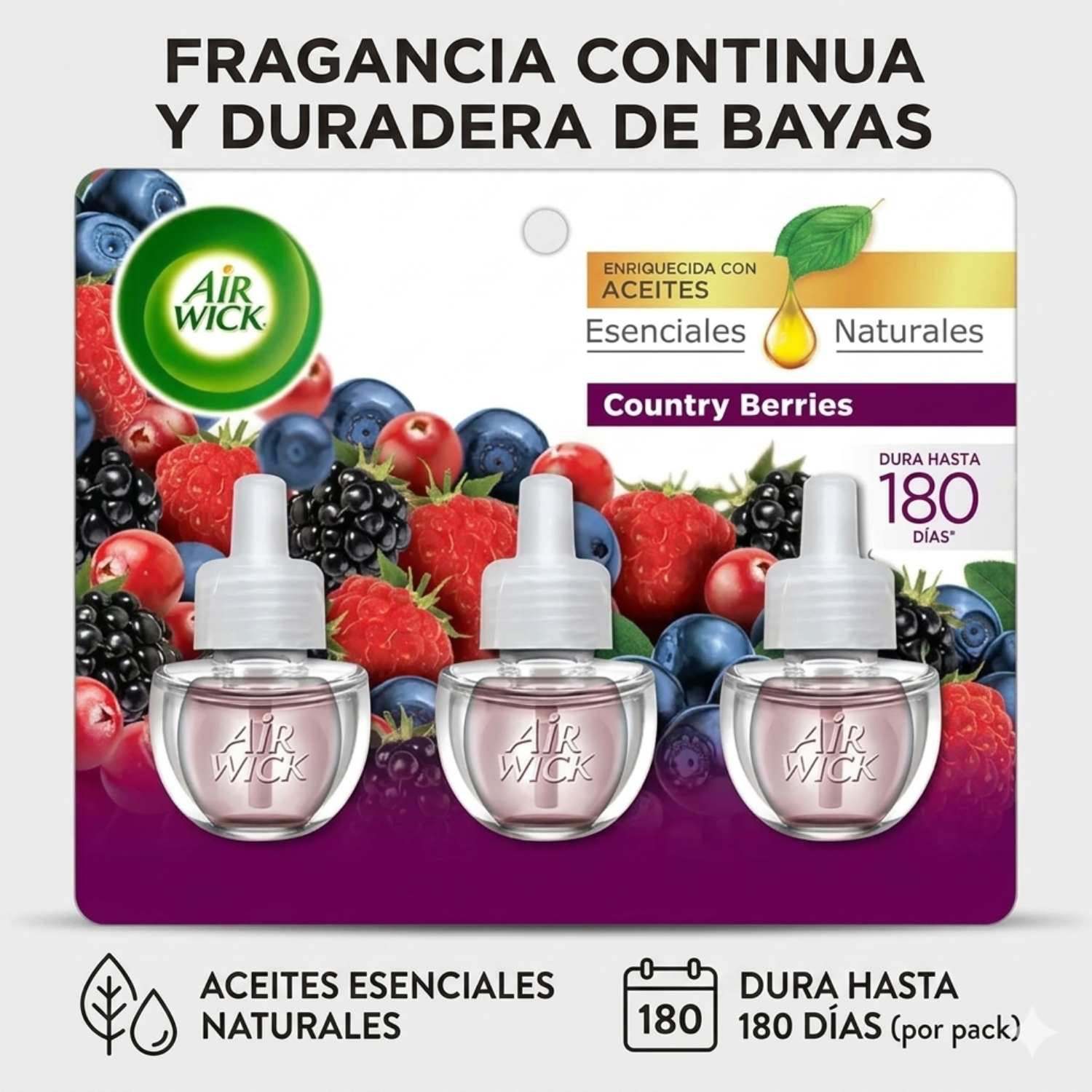 Recarga Desodorante Electrico Berries Airwick 3 Un-2