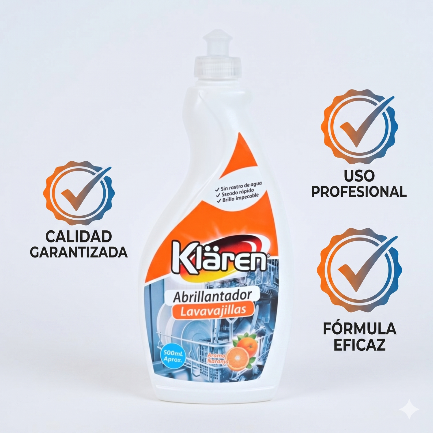 Abrillantador Lavavajillas Klaren 500ml Naranja-4