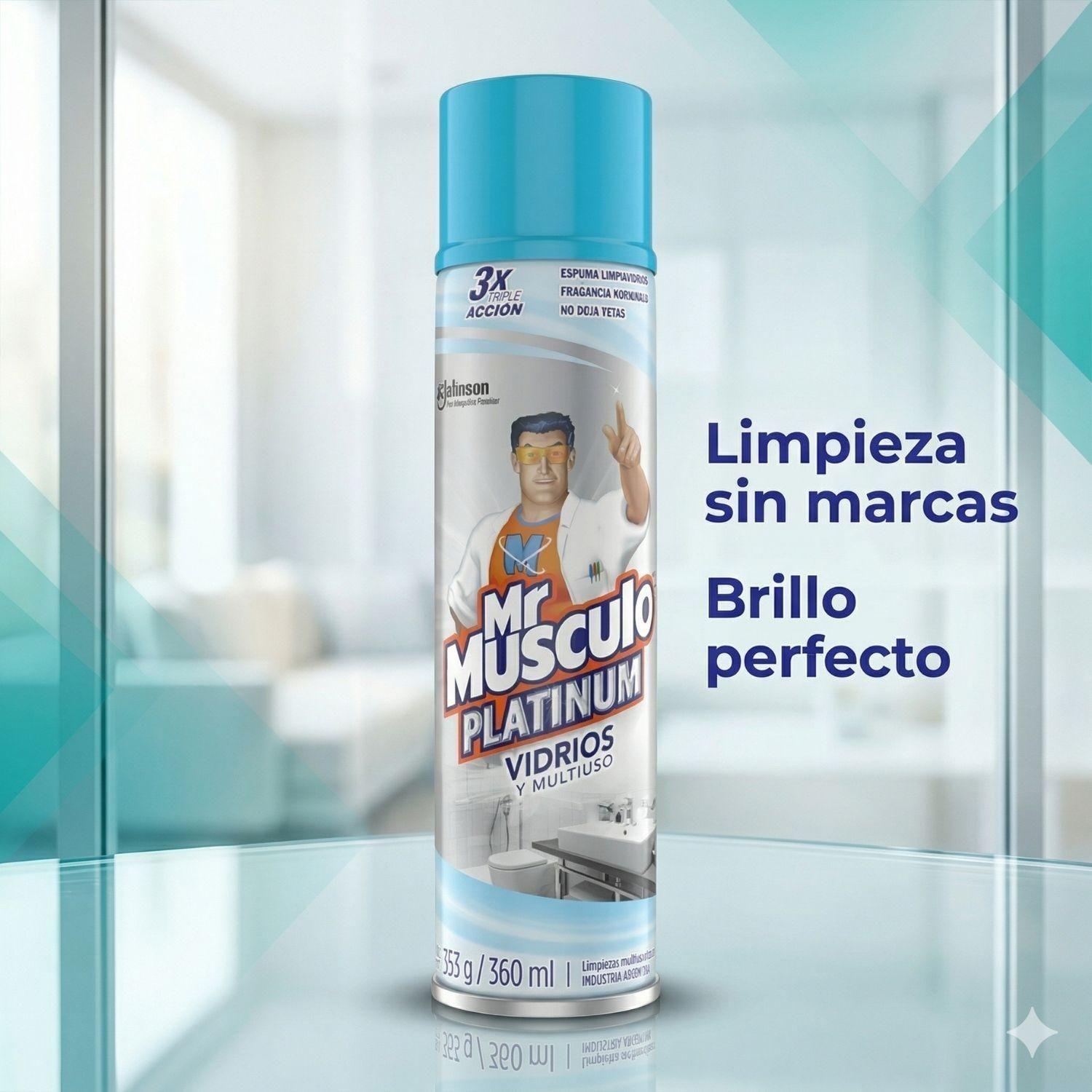 Mr Músculo Limpiavidrios Espuma 360ml Triple Acción-1