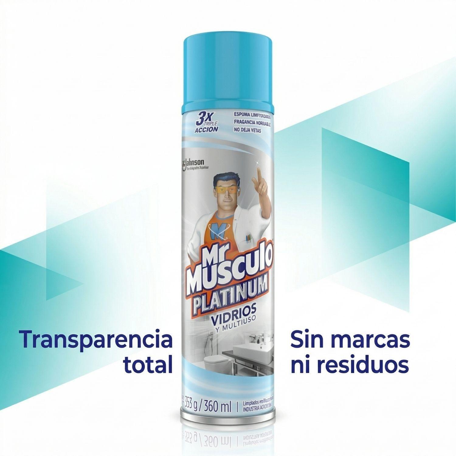 Mr Músculo Limpiavidrios Espuma 360ml Triple Acción-2