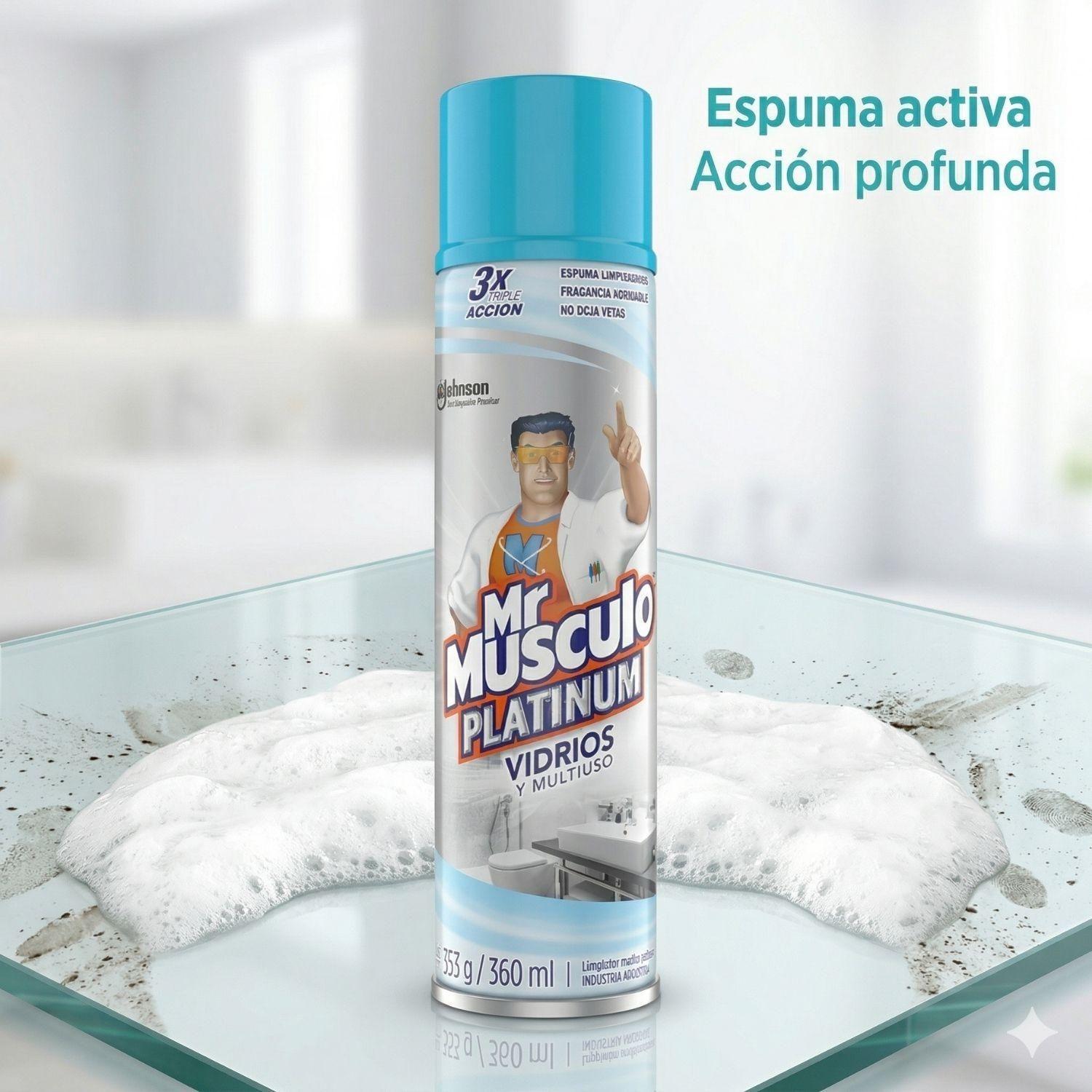 Mr Músculo Limpiavidrios Espuma 360ml Triple Acción-3