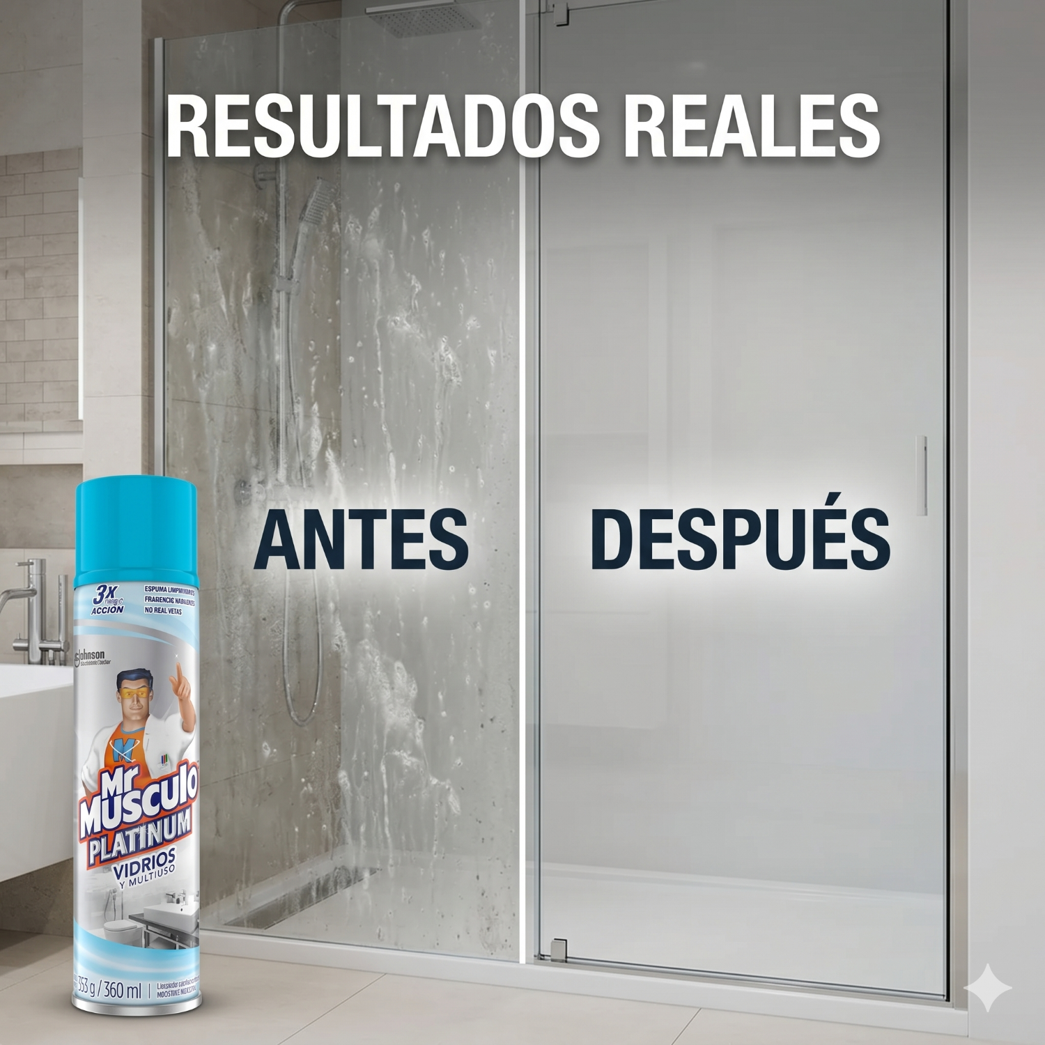 Mr Músculo Limpiavidrios Espuma 360ml Triple Acción-5