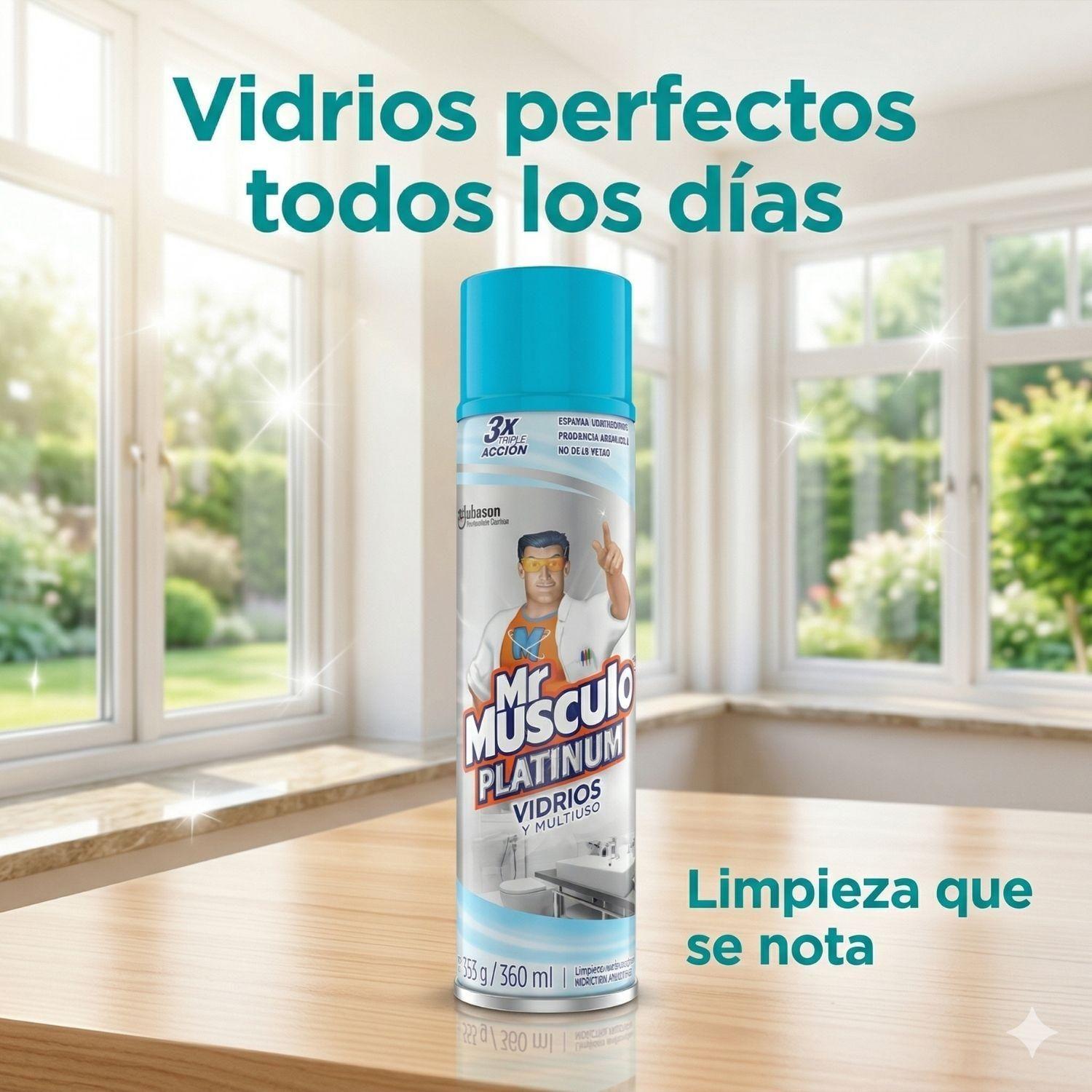 Mr Músculo Limpiavidrios Espuma 360ml Triple Acción-6