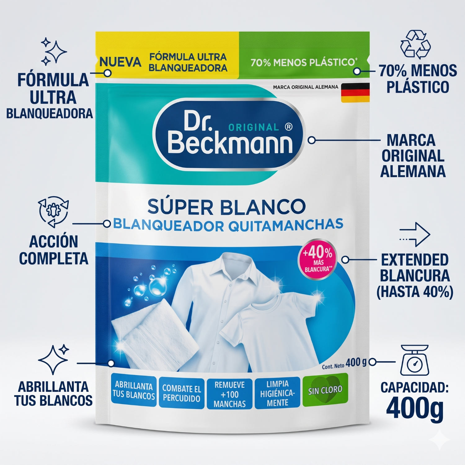 Quitamanchas Blanqueador Super Blanco Dr. Beckmann 400gr-2