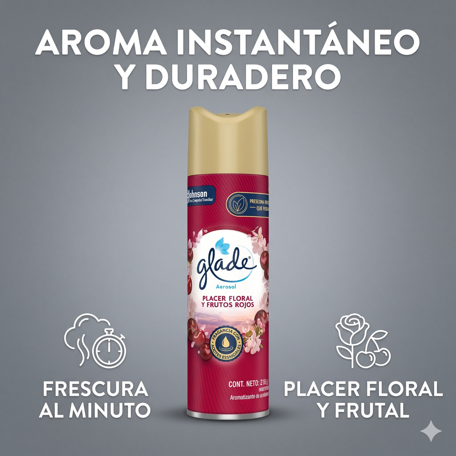 Glade Ambientador Placer Floral Frutos Rojos 255ml-1