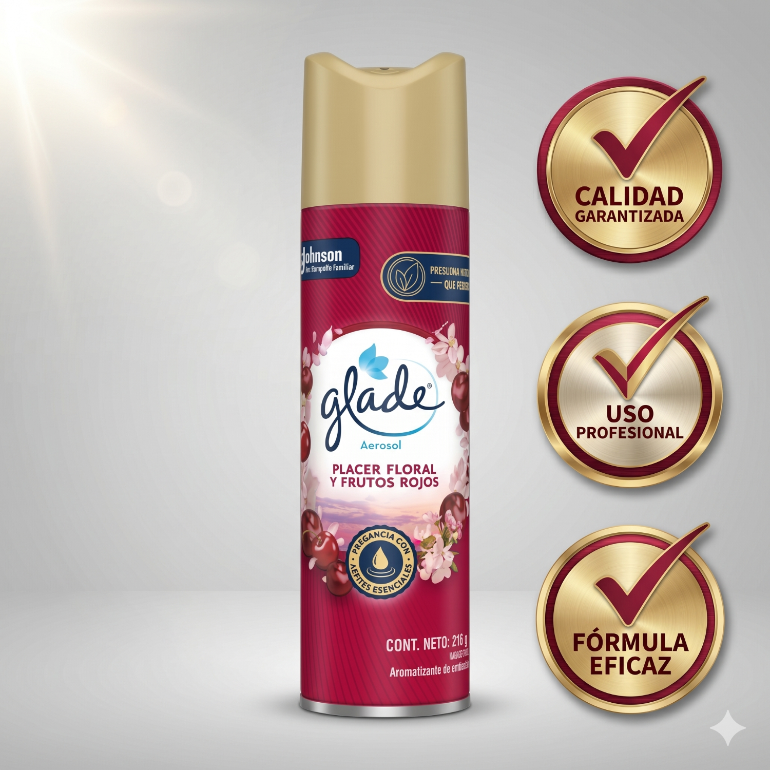 Glade Ambientador Placer Floral Frutos Rojos 255ml-4