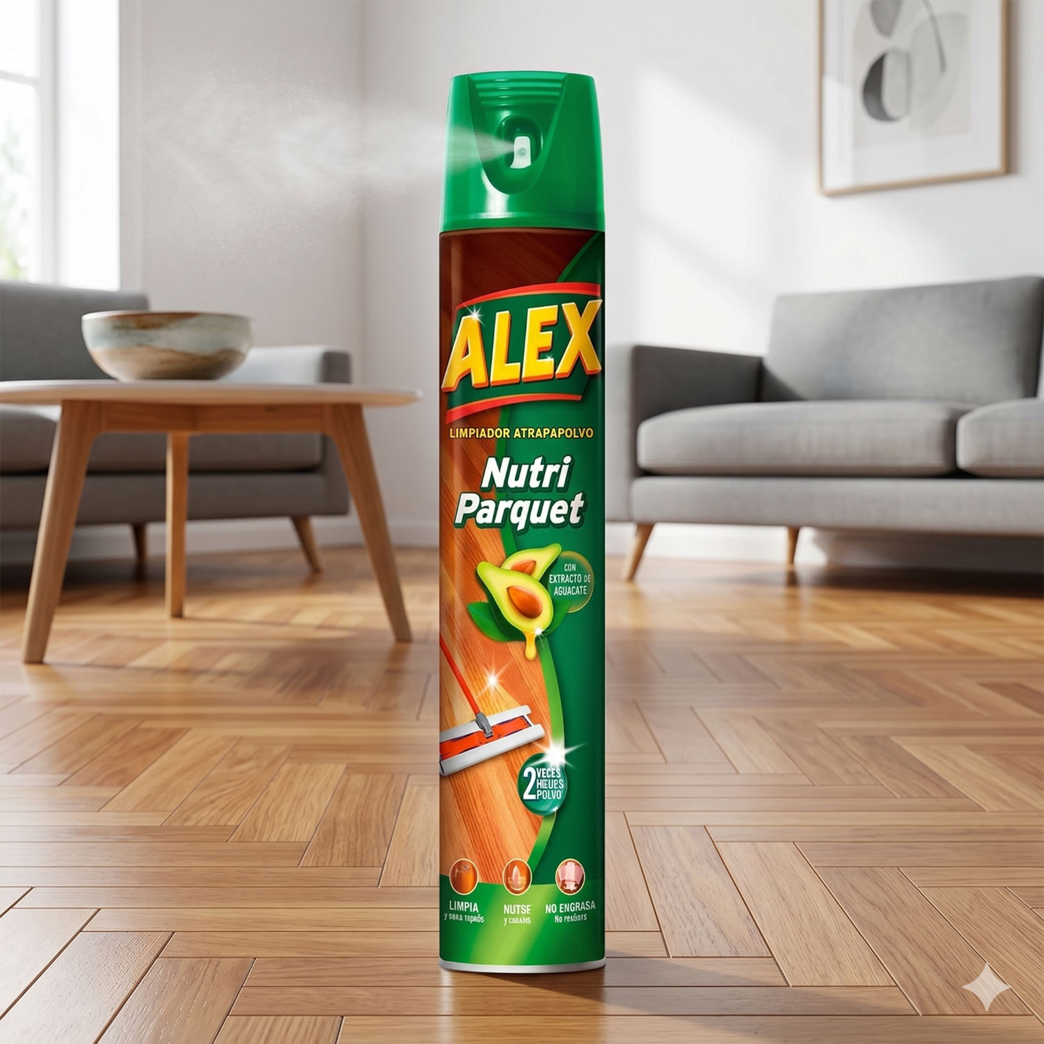 Alex Atrapa Polvo Limpieza Parquet Aerosol 750cc-6