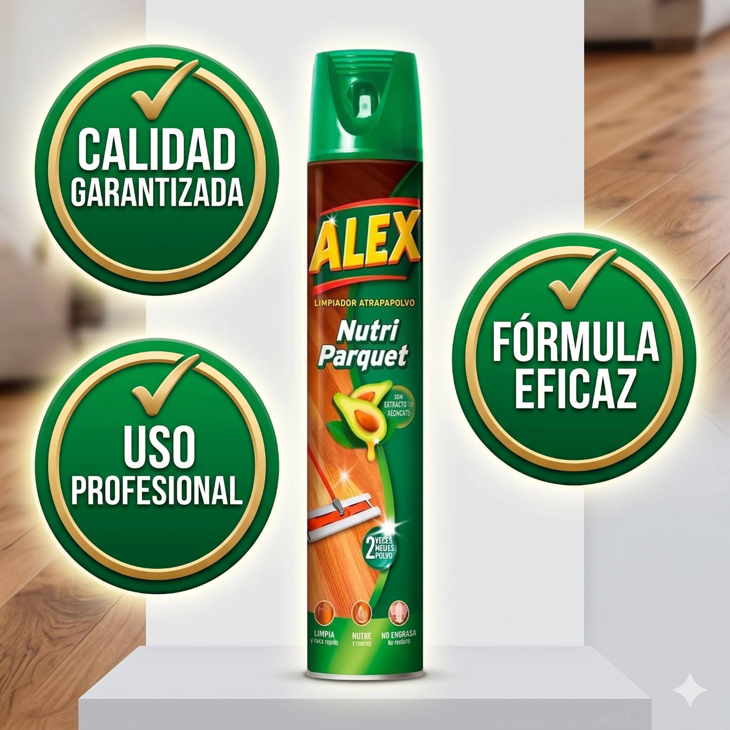 Alex Atrapa Polvo Limpieza Parquet Aerosol 750cc-5