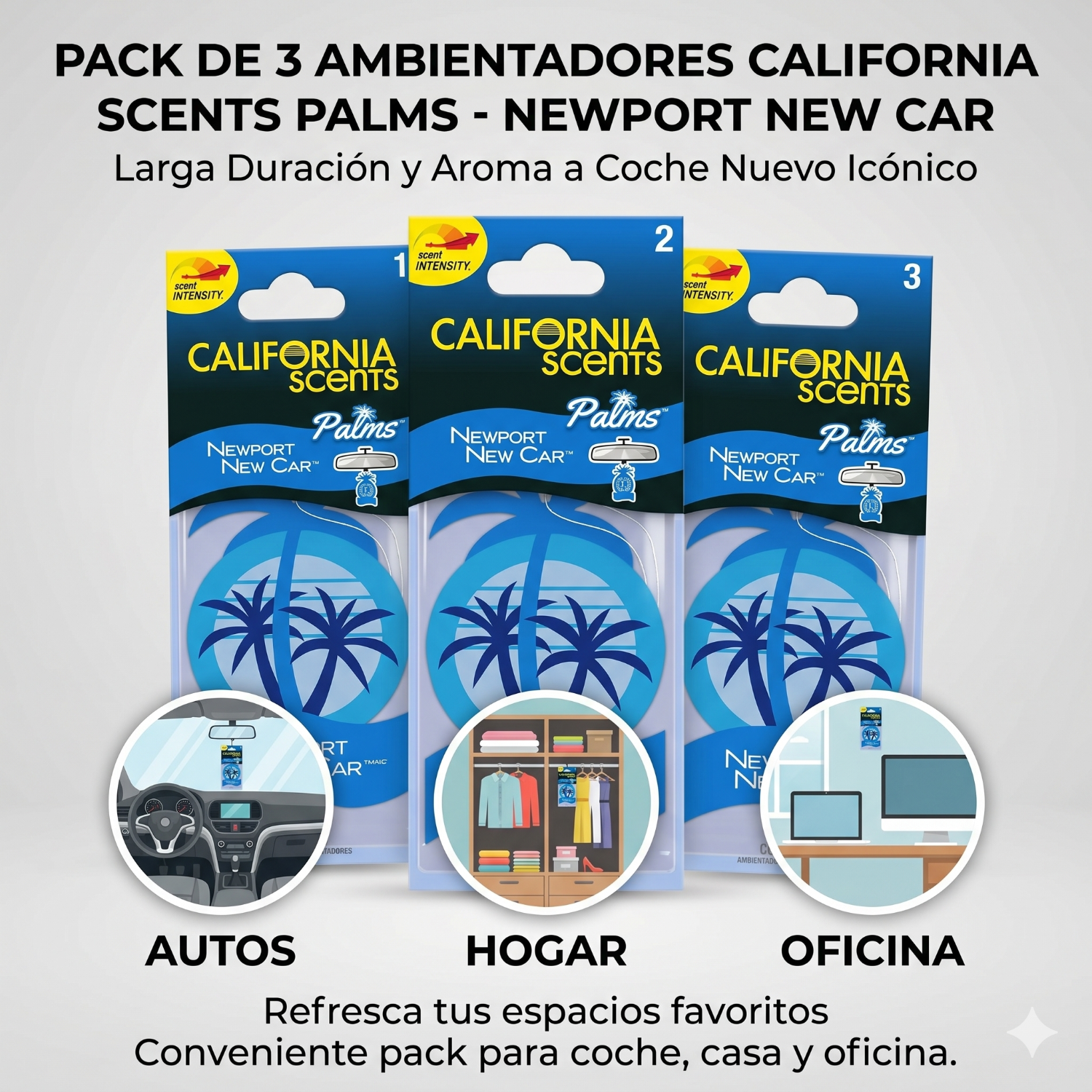 Ambientador de Auto Aroma Auto Nuevo Pack x3-3