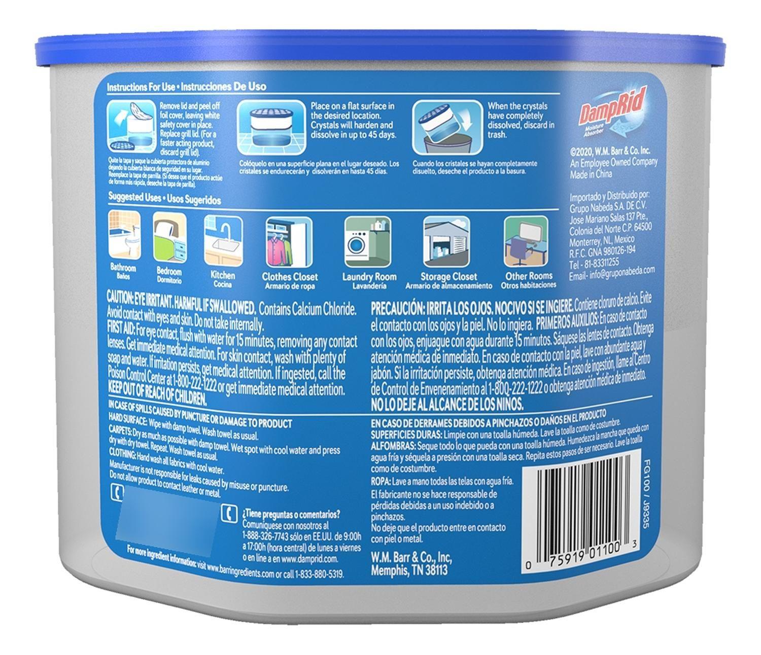 Sistema Antihumedad DampRid Desechable 297g Sin Aroma-1