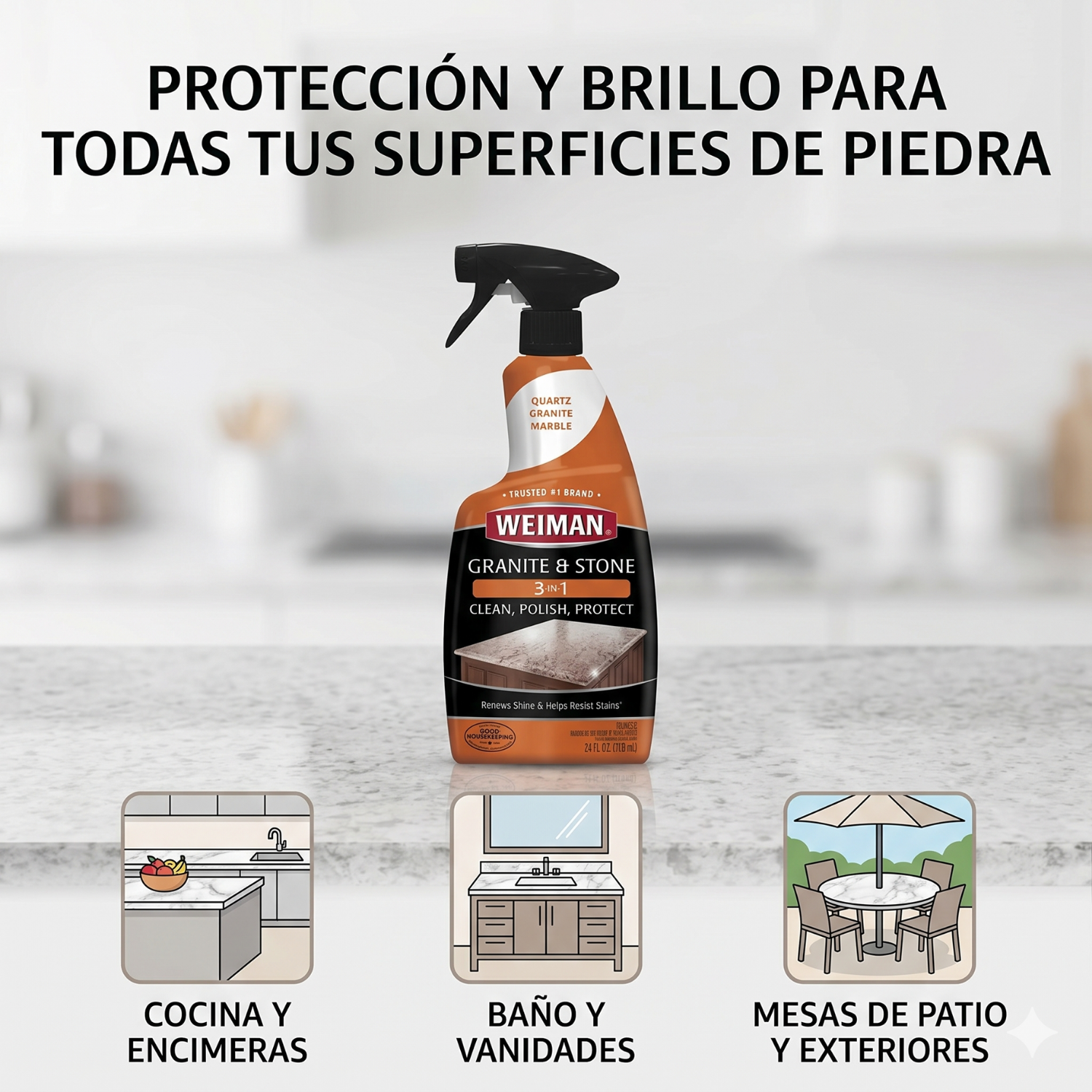 Limpiador Granito Y Piedra 3 En 1 Weiman 710ml-4