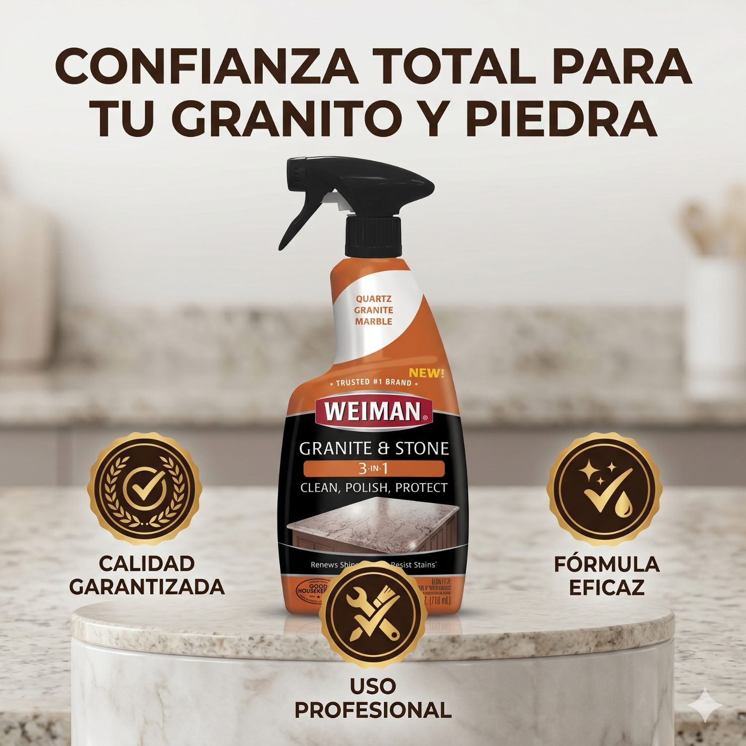 Limpiador Granito Y Piedra 3 En 1 Weiman 710ml-6