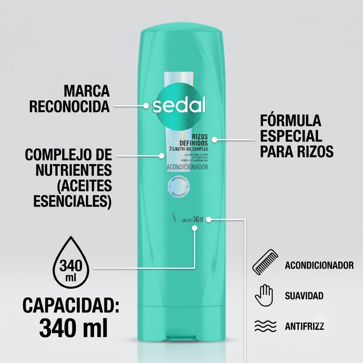 Acondicionador Sedal Rizos definidos 340ml-3