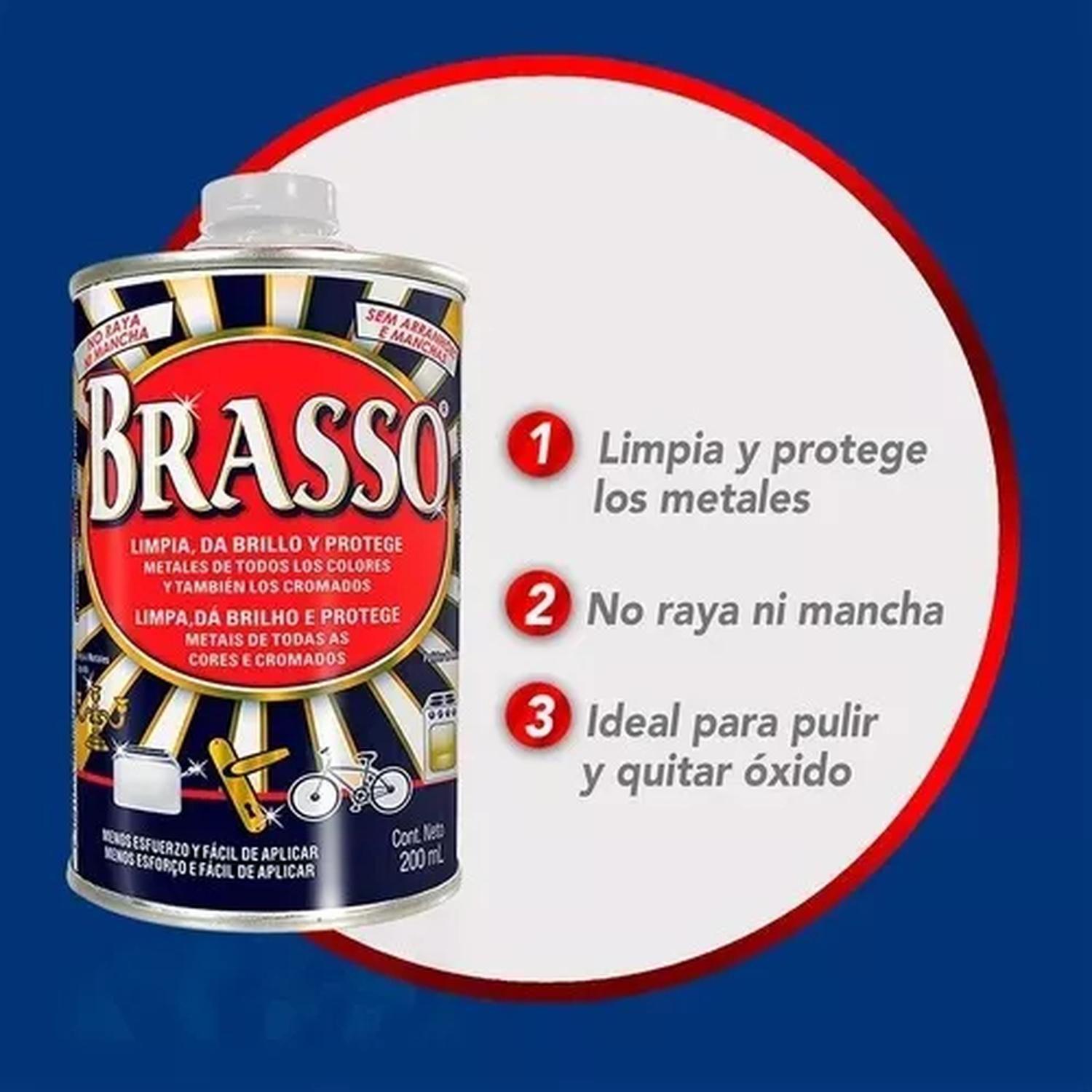 Pulidor de Metales Brasso 200 ml – Cobre, Latón y Acero-1