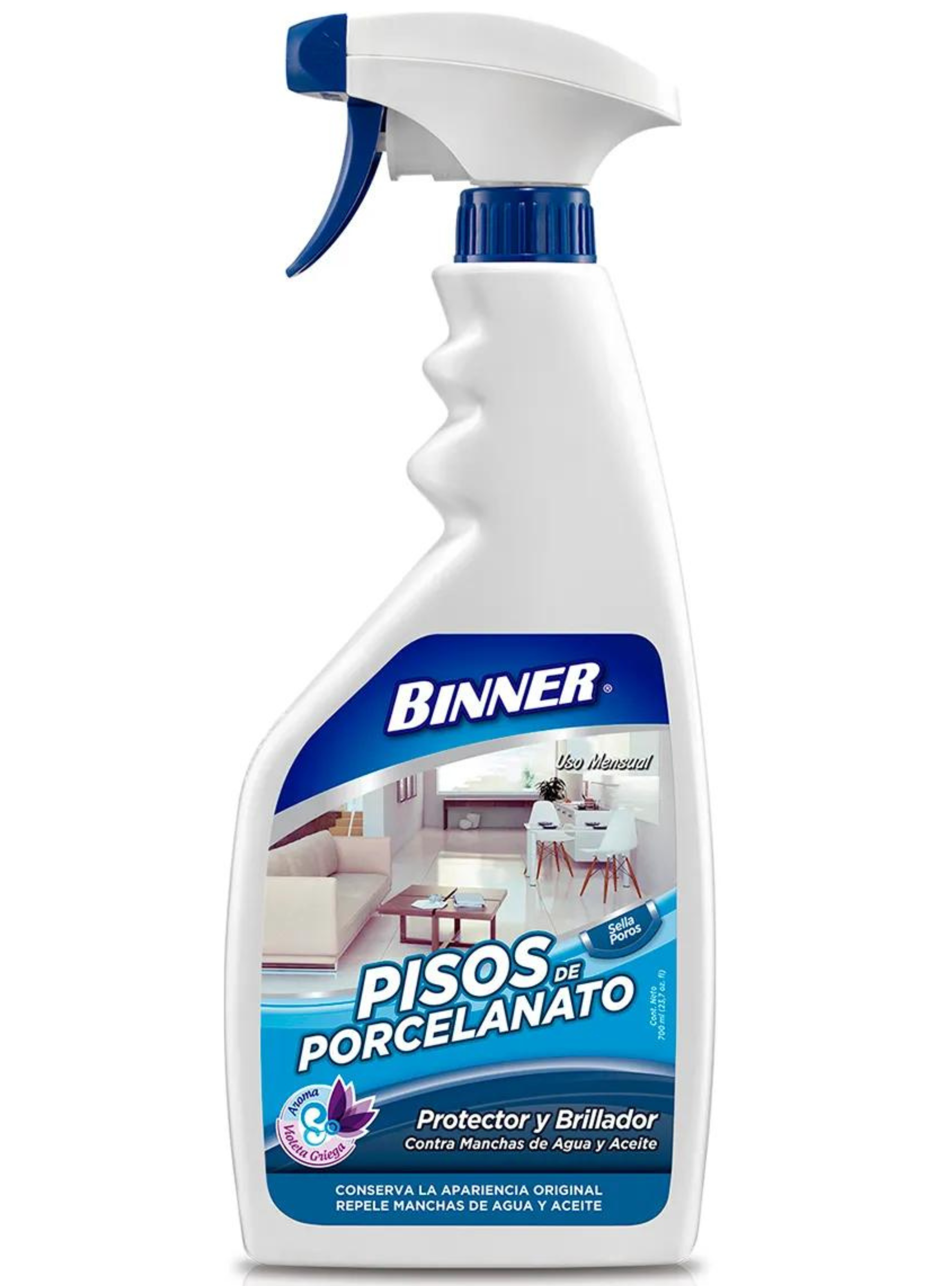 Protector Brillador Pisos de Porcelanato 700ml Binner: ¡Dile adiós al piso opaco!-0