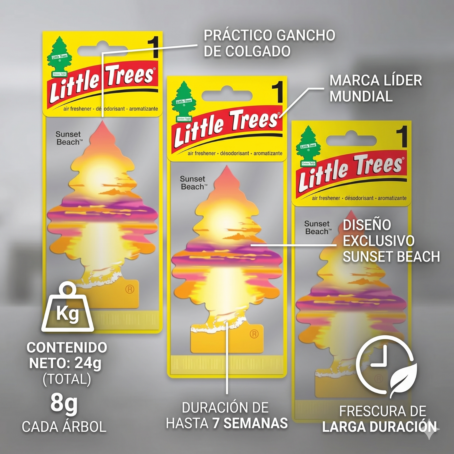 Aromatizante Pino Sunset Beach Little Trees x3-3