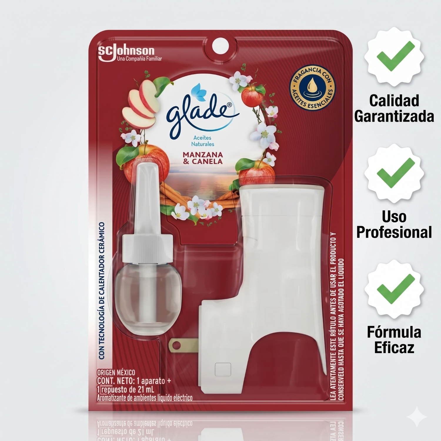 Aromatizante Glade Manzana Canela Aparato + Recarga 21ml-4