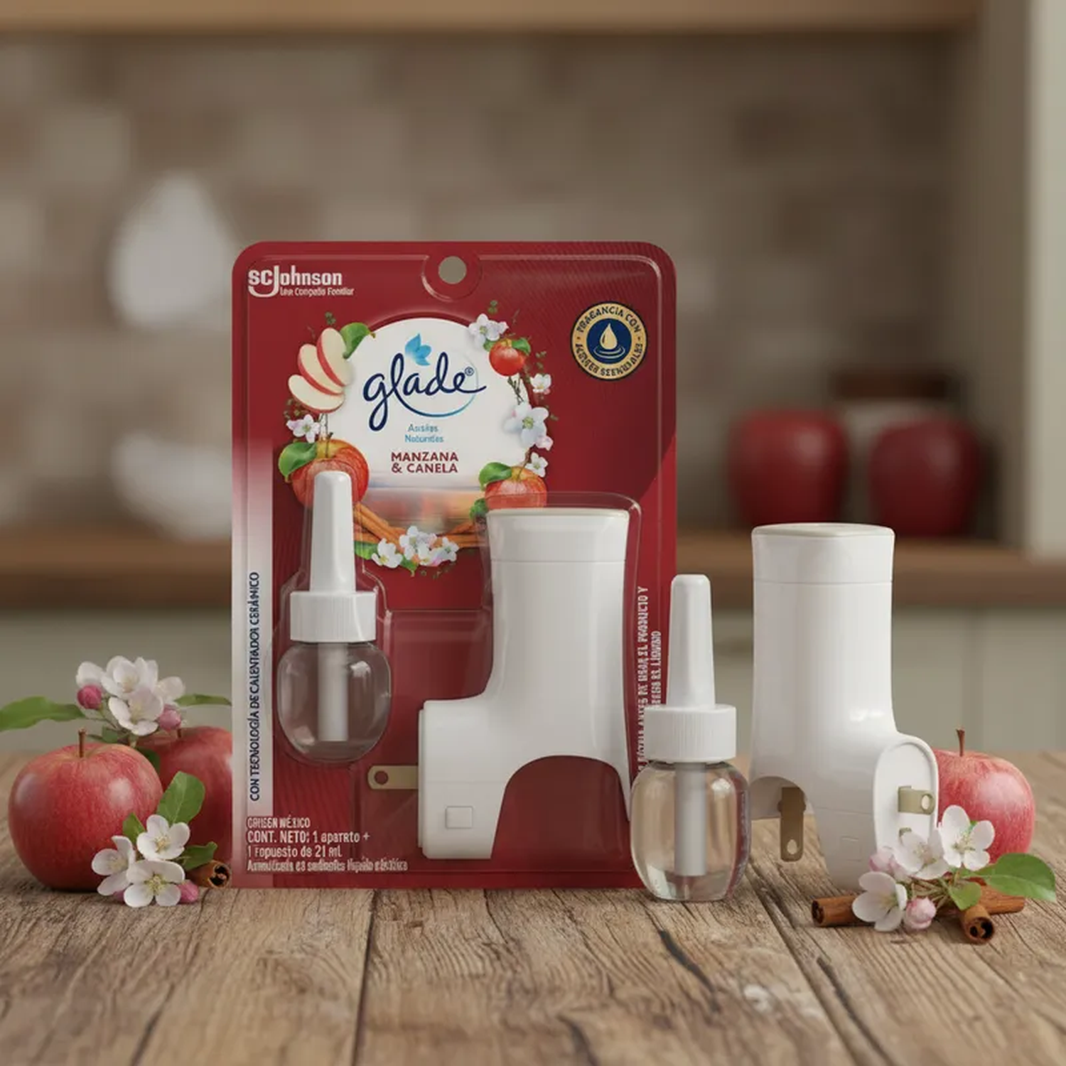 Aromatizante Glade Manzana Canela Aparato + Recarga 21ml-6