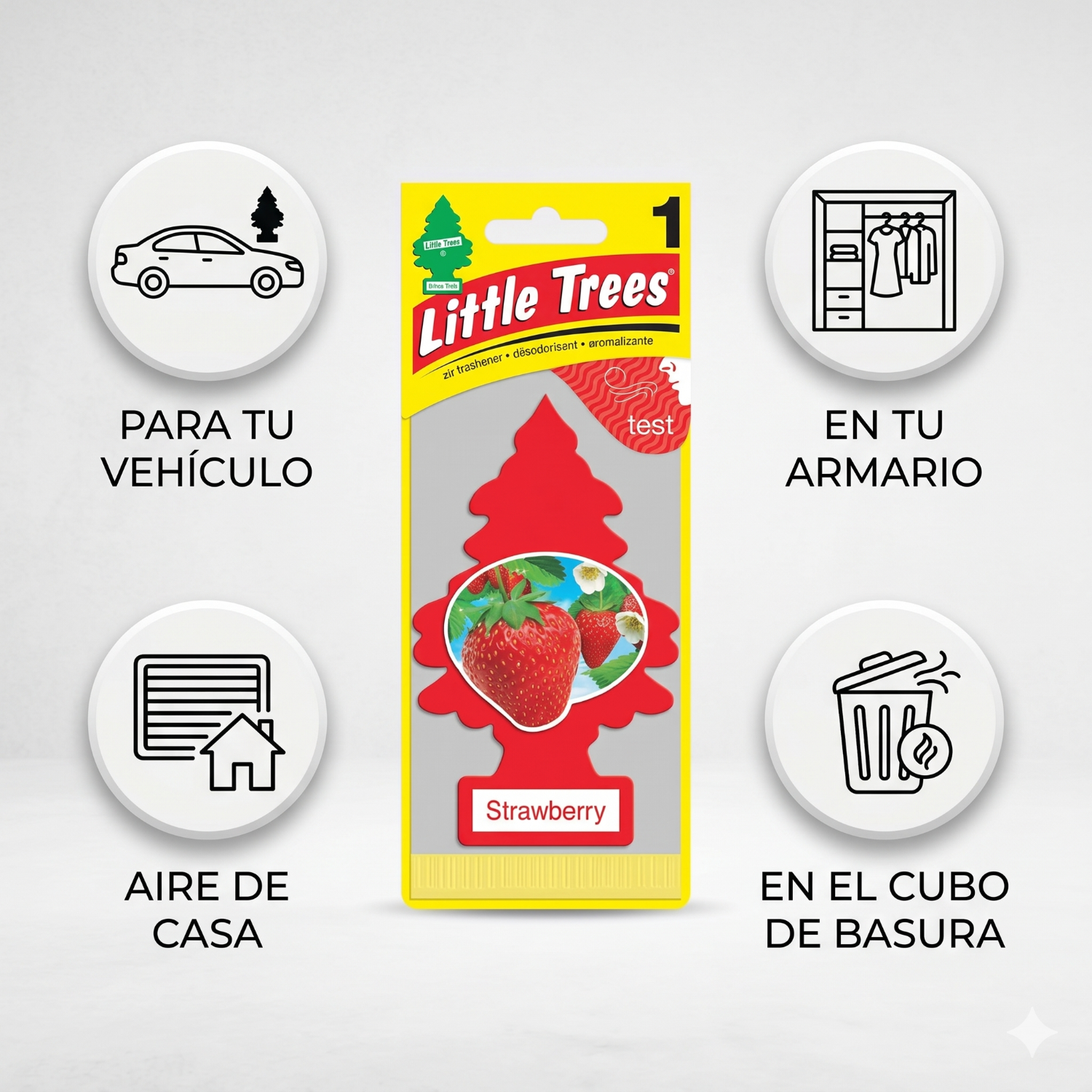 Aromatizante Pino Strawberry Little Trees Pack X 3unid-2