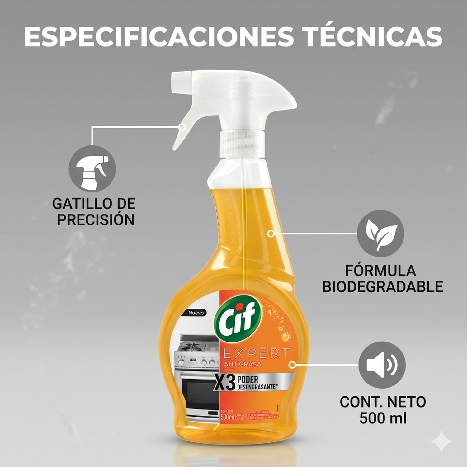 Cif Desengrasante Antigrasa Biodegradable Gatillo 500 Ml Cocina-4
