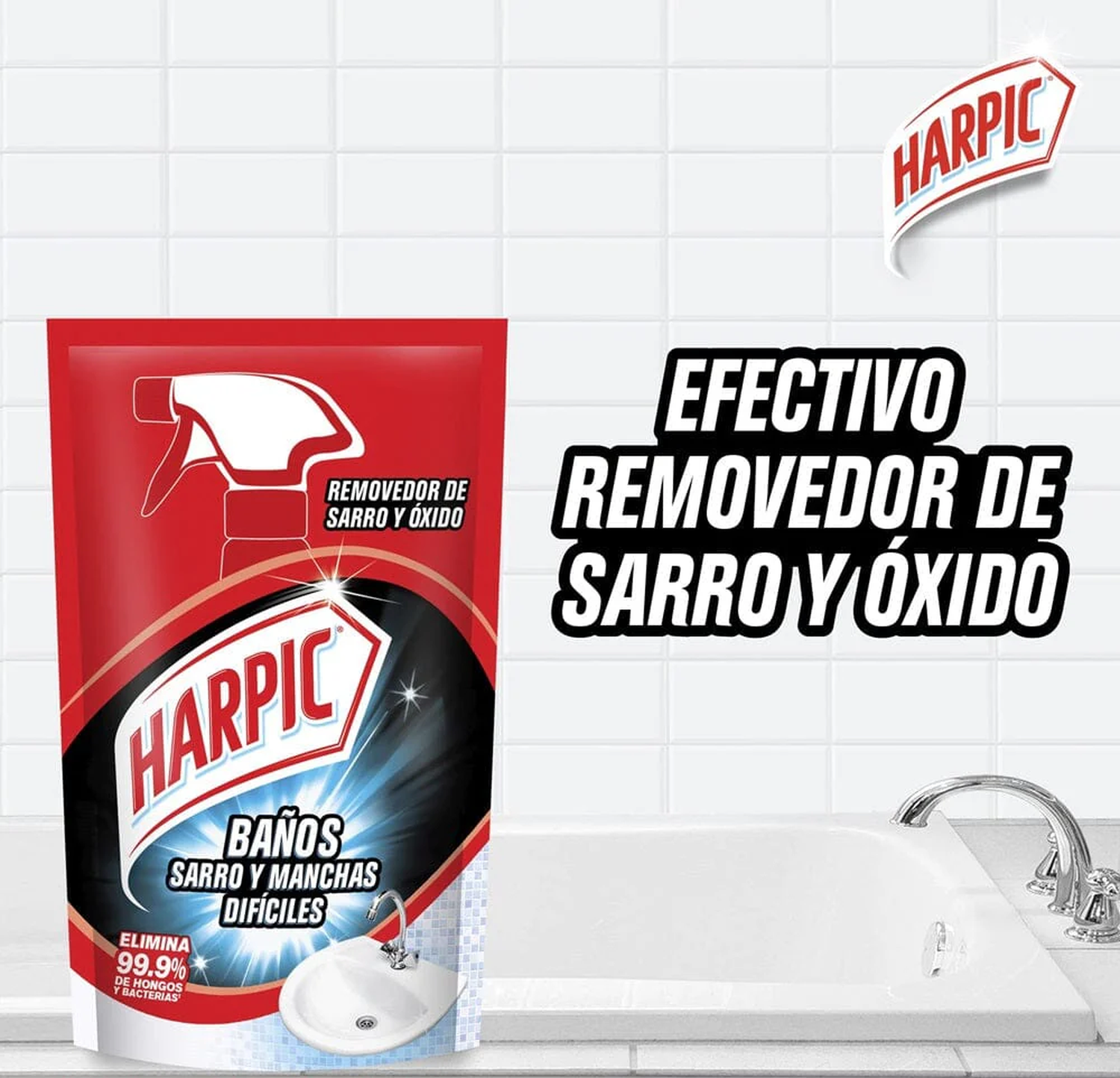 Recarga Harpic Baño Sarro y Manchas Difíciles 420ml-1