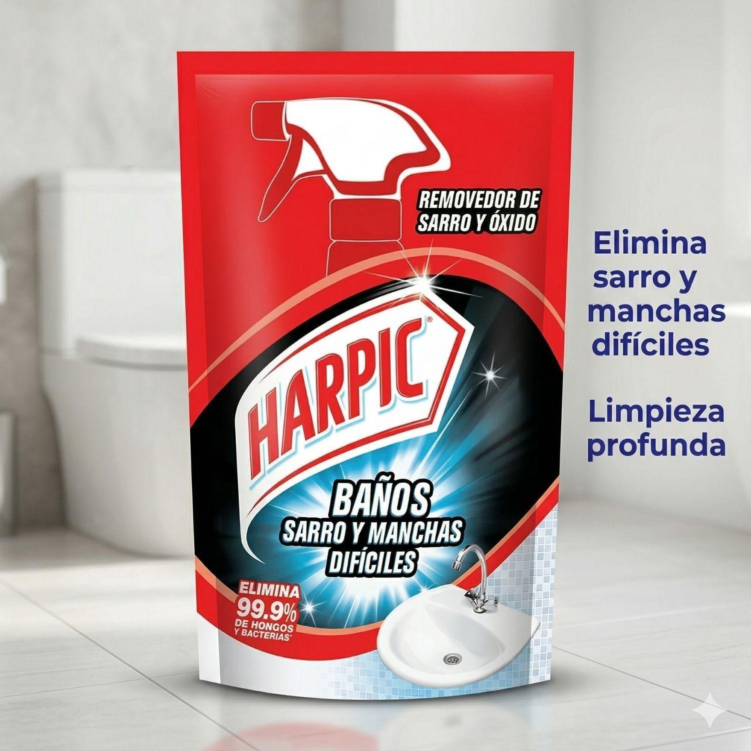Recarga Harpic Baño Sarro y Manchas Difíciles 420ml-2