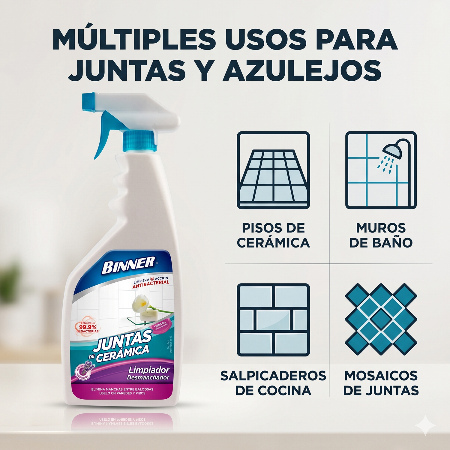Limpiador Desmanchador Juntas De Ceramica Binner 700ml-2