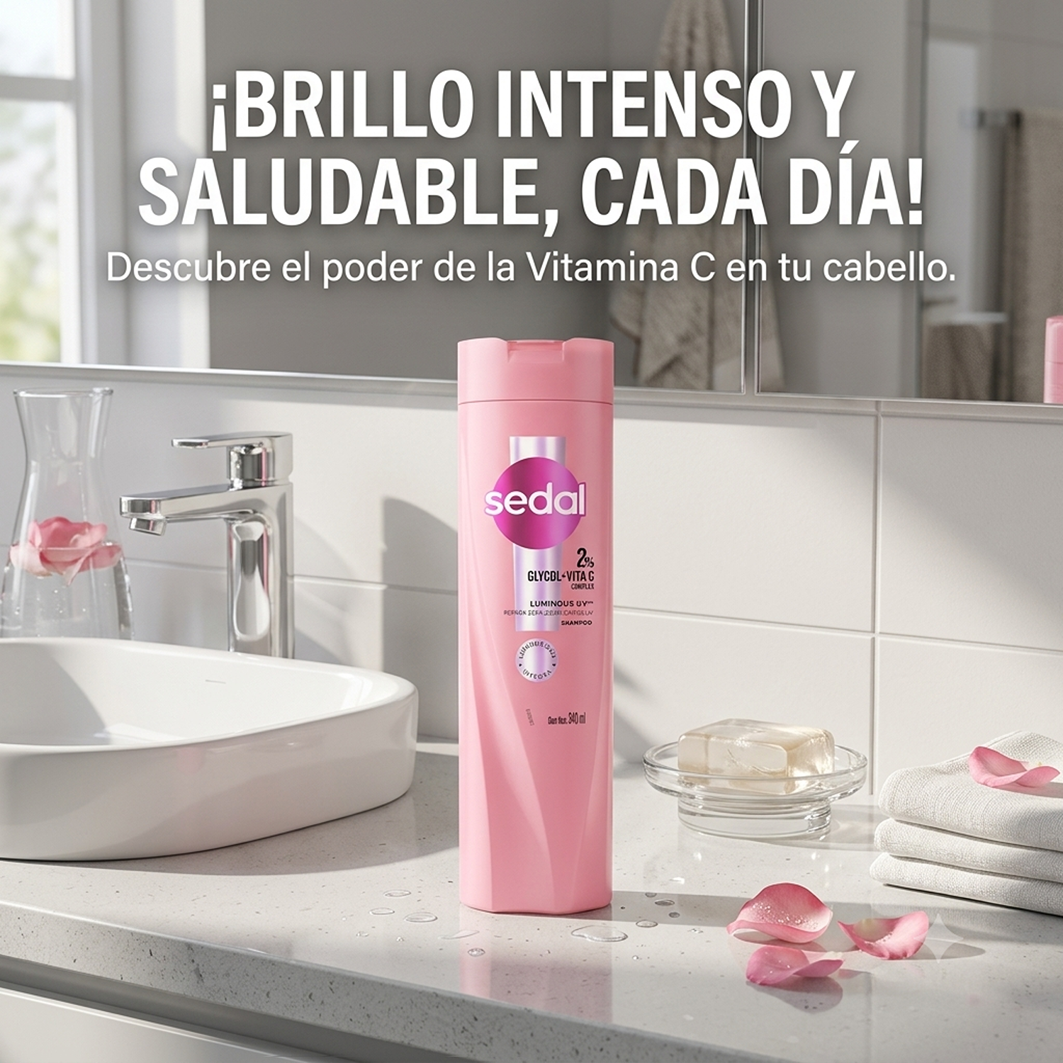 Shampoo Luminous Sedal 340ml Vitamina C Brillo Intenso-5