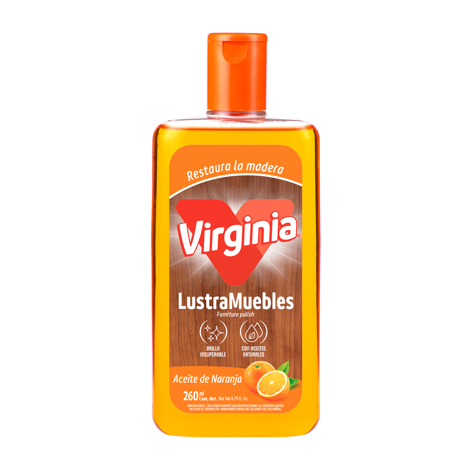 Virginia Lustra Muebles Naranja Natural 260ml-0