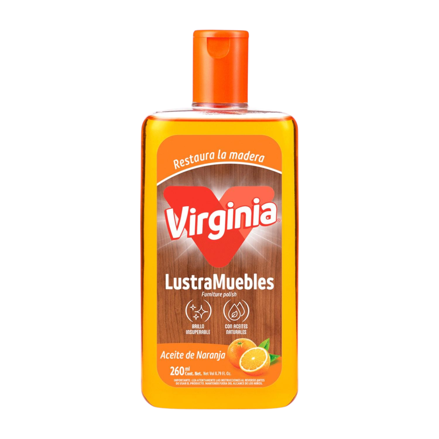 Virginia Lustra Muebles Naranja Natural 260ml-0