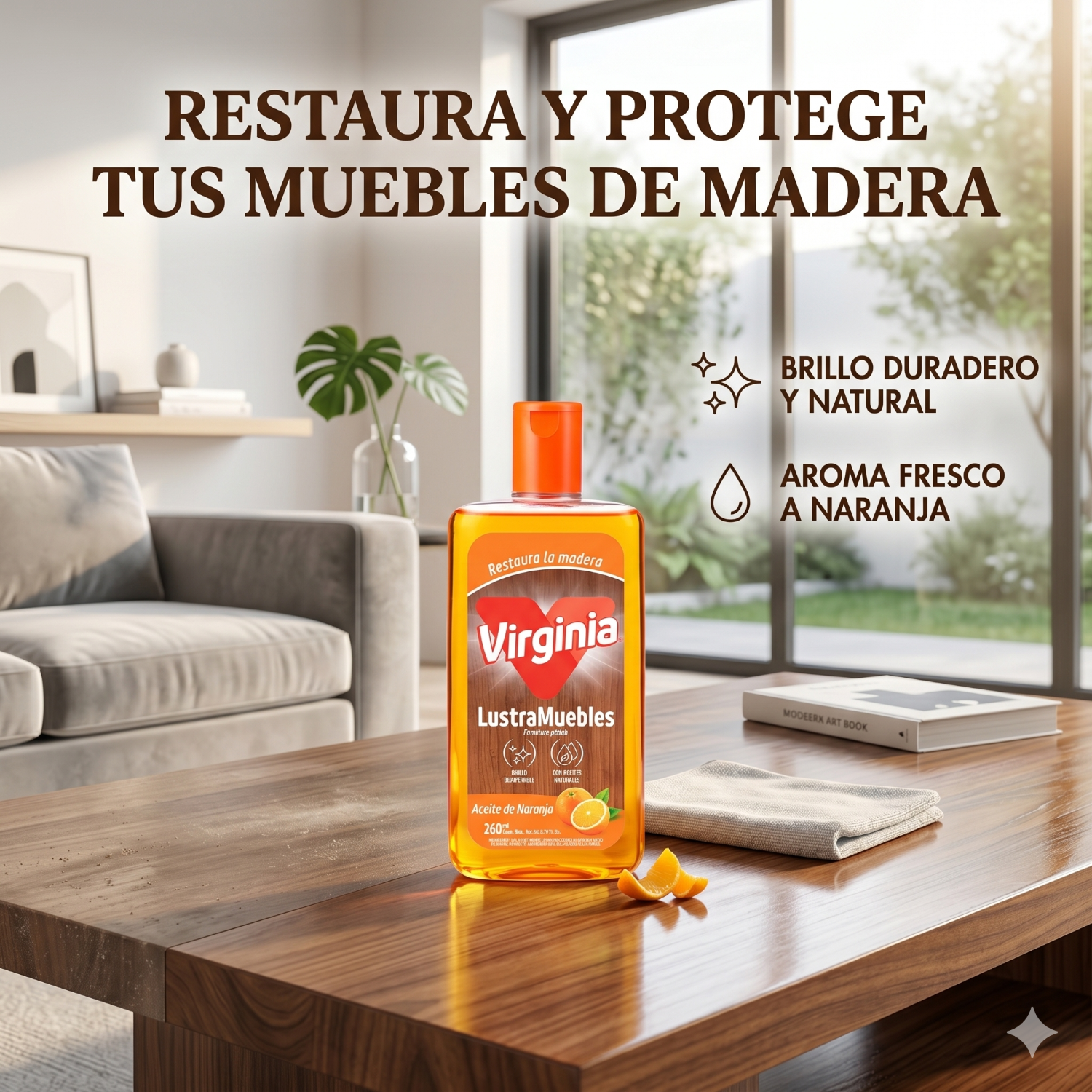 Virginia Lustra Muebles Naranja Natural 260ml-5