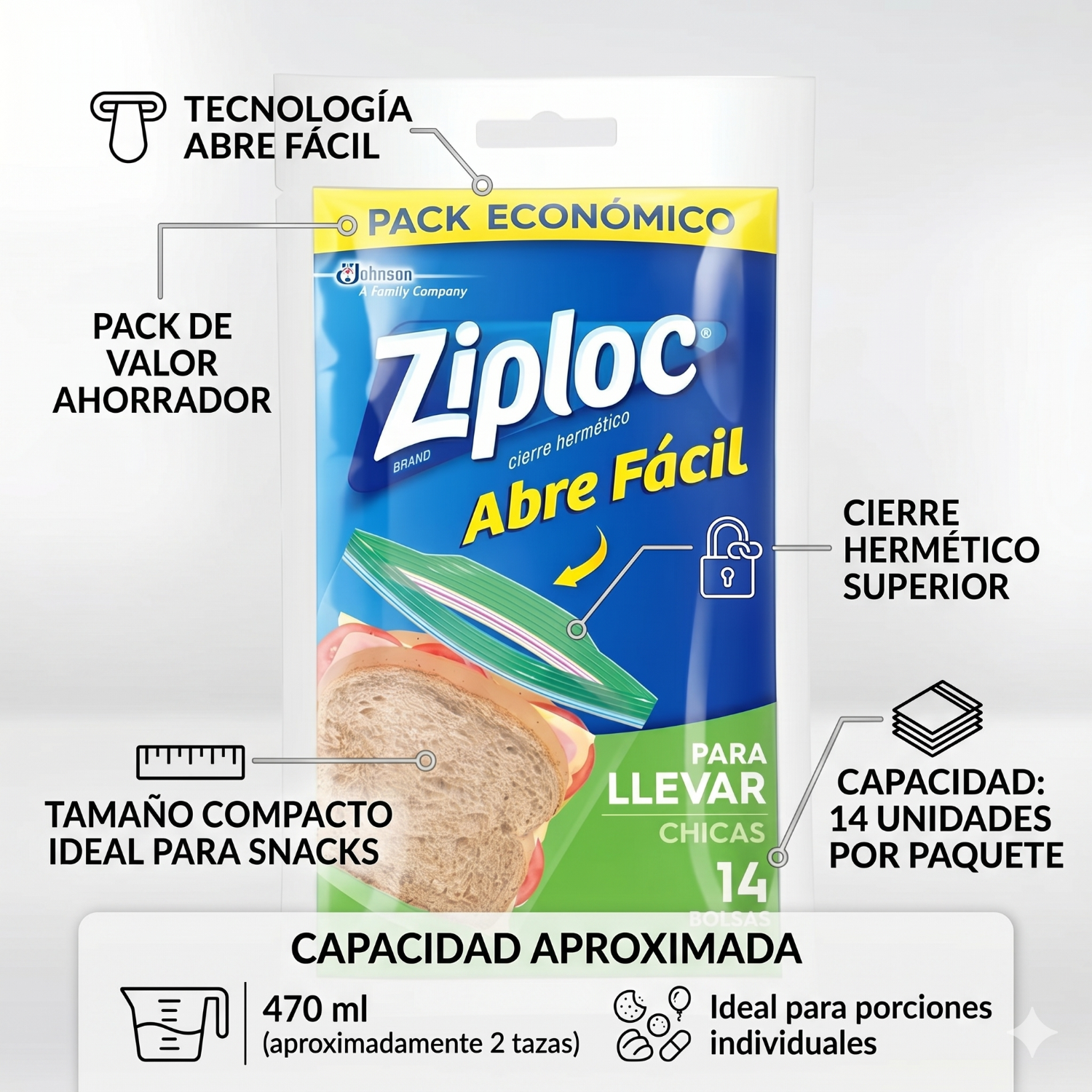 Bolsas Hermeticas Ziploc Chicas 14unid-3
